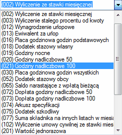 Lista algorytmów Użytkownika do wyboru. Lista algorytmów Użytkownika do wyboru.