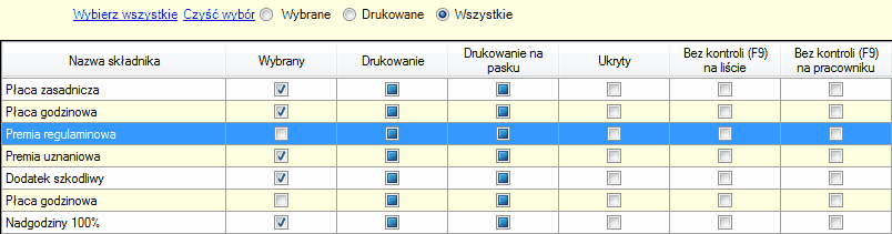 Definicje typów naliczeń - konfigurowanie składników.