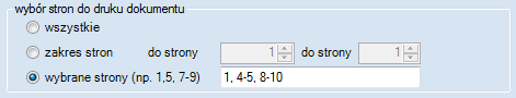 Wybór zakresu stron do druku