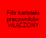 Filtr - czerwone okno informacji