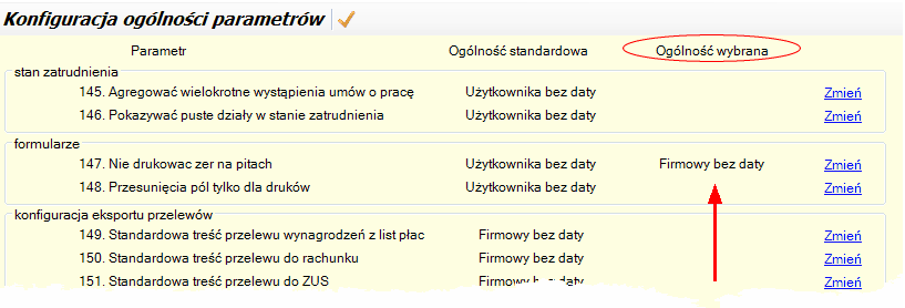 Administacja/ Ogólność parametrów