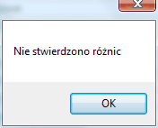 okno info - brak różnic okno info - brak różnic