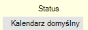 Statystyka czasu pracy - status Kalendarz domyślny