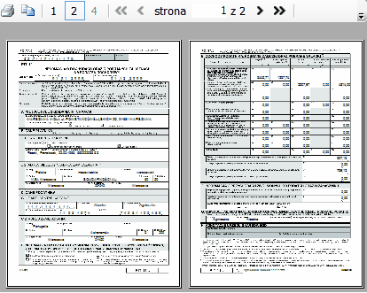 Podgląd wydruku - dwustronicowy