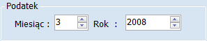 Pole liczbowe - wybór miesiąca naliczania