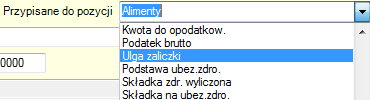 Konta bankowe pracownika. Przypisanie danego konta do składnika. 