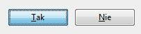 przyciski - TAK NIE z wyróżnionymi znakami