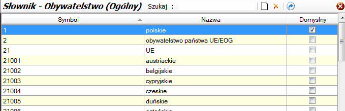 Slownik ZUS - kod obywatelstwa.