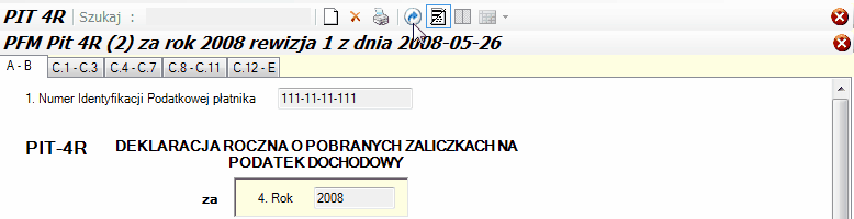 Wejście w szczegóły standardowe poprzez ikonę Wejście w szczegóły standardowe poprzez ikonę