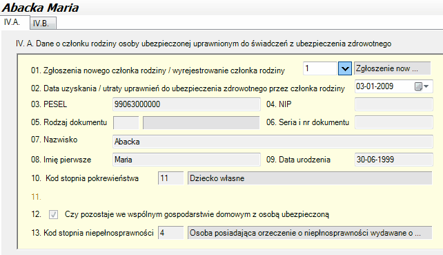 ZUS ZCNA - rozdział IV.A. i IV.B. Okno najniższego poziomu