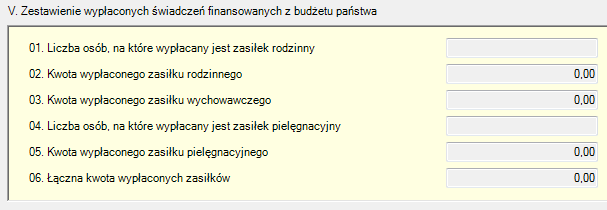 Wartości wypłaconych świadczeń w deklaracji ZUS RCA